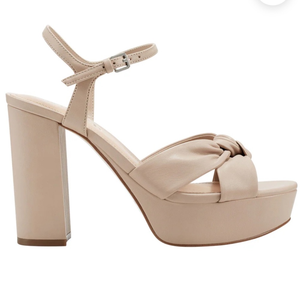 Marc Fisher Nude Deren Platform Sandal Heels 10